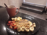 Pancakes de harina integral avena y chips de chocolate