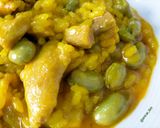 Foto del paso 6 de la receta: Arroz meloso de pollo y habas
