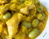 Foto del paso 6 de la receta: Arroz meloso de pollo y habas