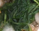 A picture of step 1 of Methi palak chaman.