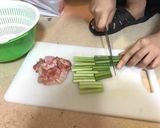 Hình bước làm 1 của món Ngồng tỏi xào