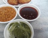 A picture of step 4 of Aloo (potato) tikki chat.