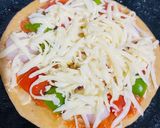 A picture of step 10 of Wheat flour pizza no oven no yeast.