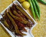 A picture of step 5 of Hari Mirchon ka Salan.
