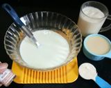 A picture of step 2 of Rasgulla pudding (Eggless ).