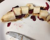 A picture of step 1 of P&j banana* vegetarian *.