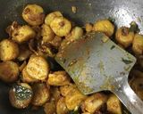A picture of step 5 of Raw banana sabzi.
