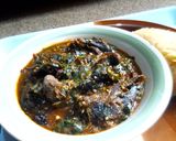 A picture of step 9 of Chevon Okra and Uziza Soup.