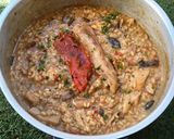 Foto del paso 9 de la receta Arroz de pollo, setas y escalivada