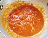 A picture of step 2 of Arrabiata sauce with penne 😋 pasta 🍝.