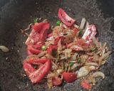 A picture of step 7 of Bhindi Karahi.