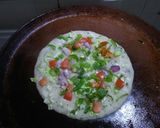 A picture of step 3 of Veg suji uttapam.