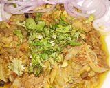 A picture of step 6 of Qeema stew.