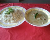 A picture of step 5 of White chicken curry.
