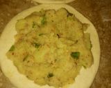 A picture of step 4 of Aloo prhta with bhurta sweet yogert.
