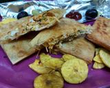 A picture of step 4 of Chinese Cheese Parcels.