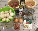 Csirkés-gombás tepsis étel recept fázis 1 fotója
