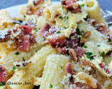 Foto del paso 7 de la receta: Maccheroni con bacon crujiente y salsa de queso Skyr
