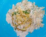 A picture of step 2 of Doodhi Thepala (bottle gourd paratha/indian flat bread).