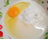 Hình bước làm 1 của món Bánh bông lan hấp không dùng bột nổi