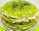 Foto langkah ke 4 dari resep Green Tea Mille Crepe Cake.
