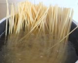 A picture of step 4 of Carbonara Guanciale e Zucchine |Courgettes and Bacon Carbonara Recipe.