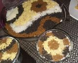 A picture of step 6 of Mocha carpet pudding 😍.