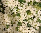 A picture of step 2 of Paneer tikka cheese burst naanza.