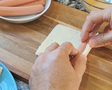 Foto del paso 3 de la receta: Rollitos fritos de Frankfurt con queso megacrujientes en AirFryer Proscenic T31