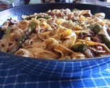 Foto del paso 9 de la receta: Tagliatelle Integrales con Trigueros, Panceta y Presa Ibérica en Salsa de Champiñones