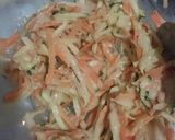 A picture of step 3 of Vegie mix spider fritters.
