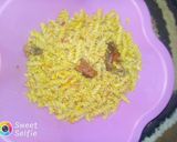 A picture of step 3 of Jollof macaroni.