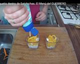 Foto del paso 3 de la receta: Espaguetis dentro de Salchichas y Griego con Mango