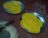A picture of step 11 of Gujrati masala puri with aloo sabji.