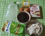 Foto langkah ke 2 dari resep Puding Srikaya Matcha Kelapa Muda Tape Ketan Hitam.