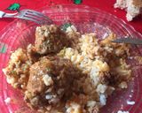 Foto del paso 5 de la receta: Arroz quesú con albóndigas en salsa a la bologñesa