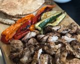 A picture of step 8 of BBQ Za’atar chicken feast 🇱🇧.