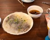 Hình bước làm 6 của món Bánh cuốn bằng bánh tráng hay còn gọi bánh cuốn lười