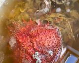 A picture of step 1 of Rice porridge with crab stock.