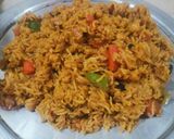 A picture of step 5 of Sabzi Pulao.