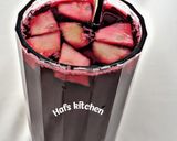 A picture of step 3 of Hibiscus drink (zobo).