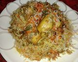 A picture of step 10 of Chicken Biryani.