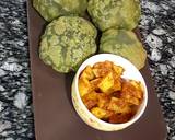 Masala palak poori served with aloo sabzi recipe step 6 photo