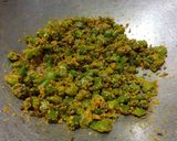 A picture of step 3 of Green Chilies instant pickle.
