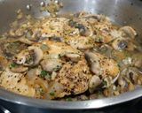A picture of step 8 of Pan Seared Chicken with Mushroom & Herb Sauce.