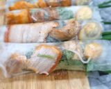 Hình bước làm 6 của món Gỏi Cuốn/Bún Tôm Thịt sốt tương đen