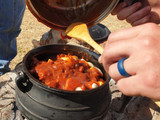Tomato beef potjiekos