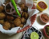A picture of step 5 of Green Lentil-Onion Fritters (Chilkewali Moong Dal Pakodas).