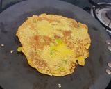A picture of step 4 of Veg Chilla.