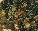 Foto del paso 7 de la receta Revuelto de espinacas y verduras con gambas
